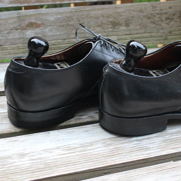 Vtg Dack’s Black Calfskin Cap Toe Oxford, Men's Size 8 E, EUC, Made in Canada - Picture 7 of 12